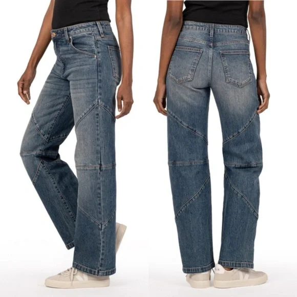 Kut from the Kloth Sienna High Rise Wide Leg With Panel - Picture 4 of 16